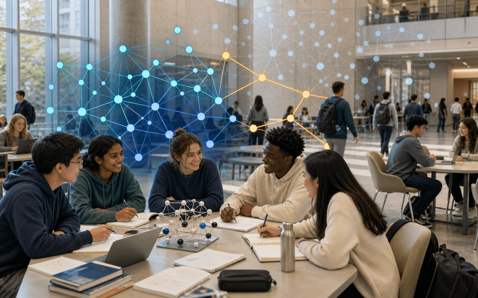 Directed STEM friendship network clustered by learning-community participation
