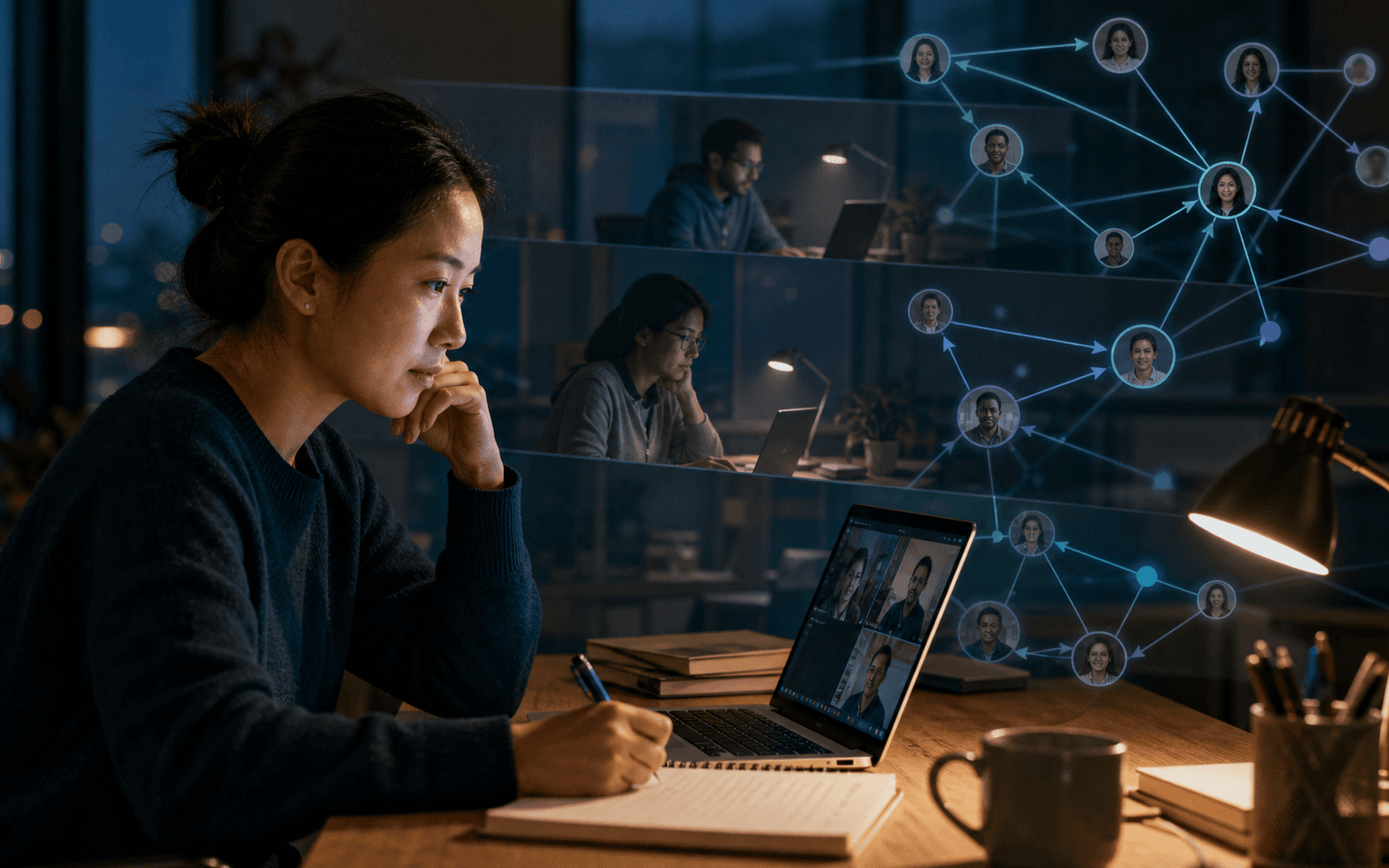 Longitudinal peer-nomination network connecting online learners across three courses